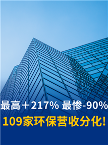 58家增长，51家下滑！109家环保企业营收分化加剧