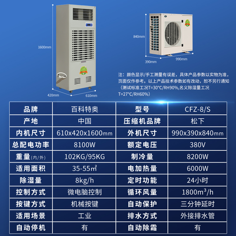 8公斤調(diào)溫除濕機(jī)CFZ-8/S：三大黑科技破解傳統(tǒng)除濕難題