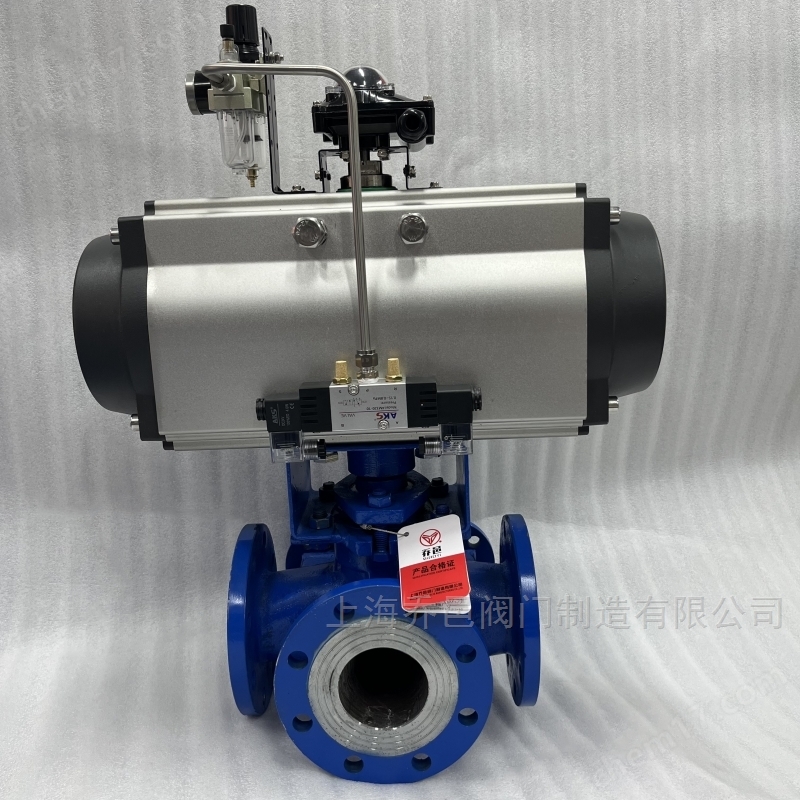 双电磁阀控制气动保温三通沥青阀.jpg 双电磁阀控制气动保温三通沥青阀.jpg