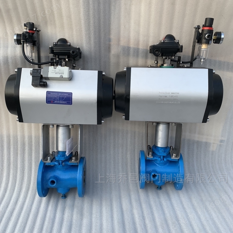 气动保温二通旋塞阀 双电磁阀控制气动保温三通沥青阀