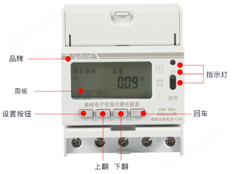一进四出学生宿舍限电计量模块